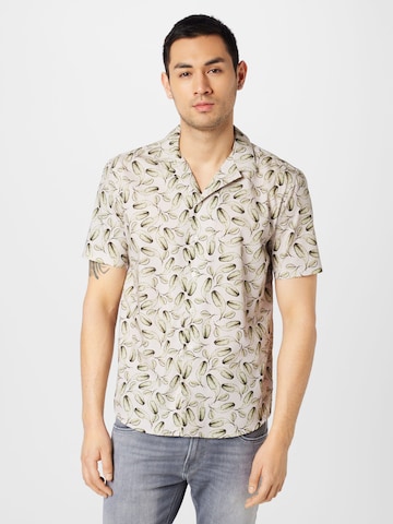 anerkjendt Regular fit Button Up Shirt 'AKLEO' in Beige: front