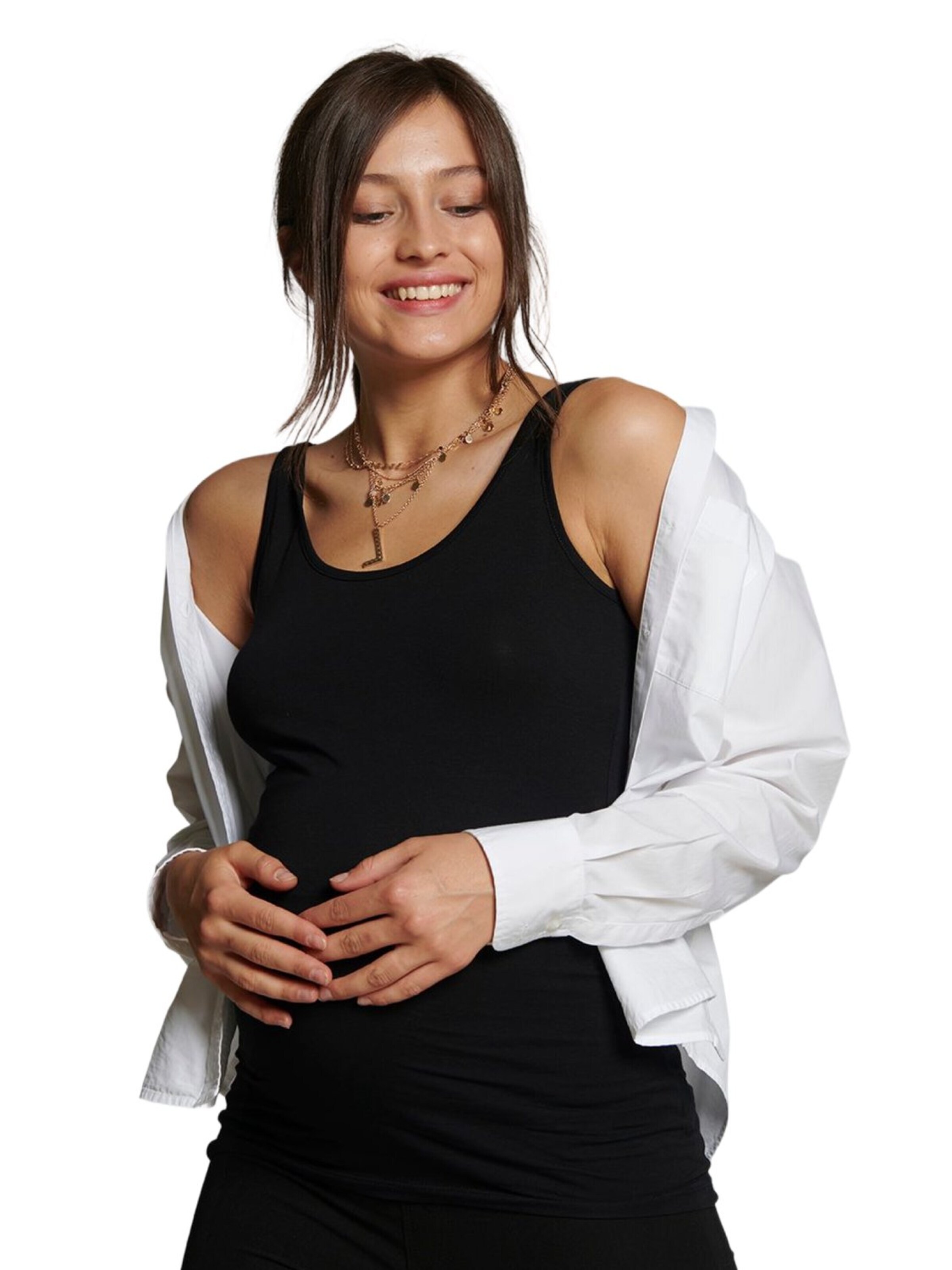 T-shirt LYN MAMA en noir : devant