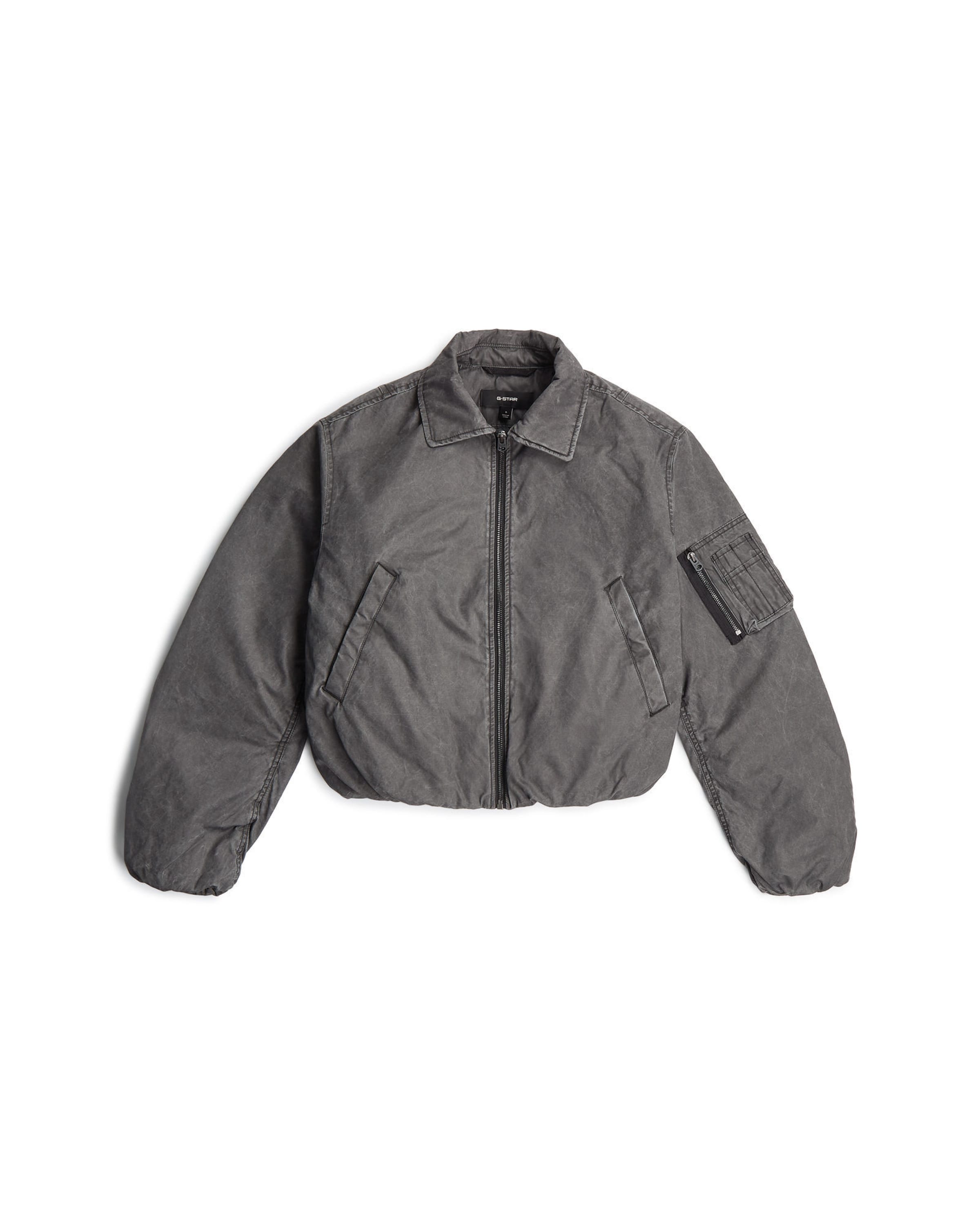 G-STAR Bomber - 'Cropped Bomber Jacket' in Schwarz: Vorderseite