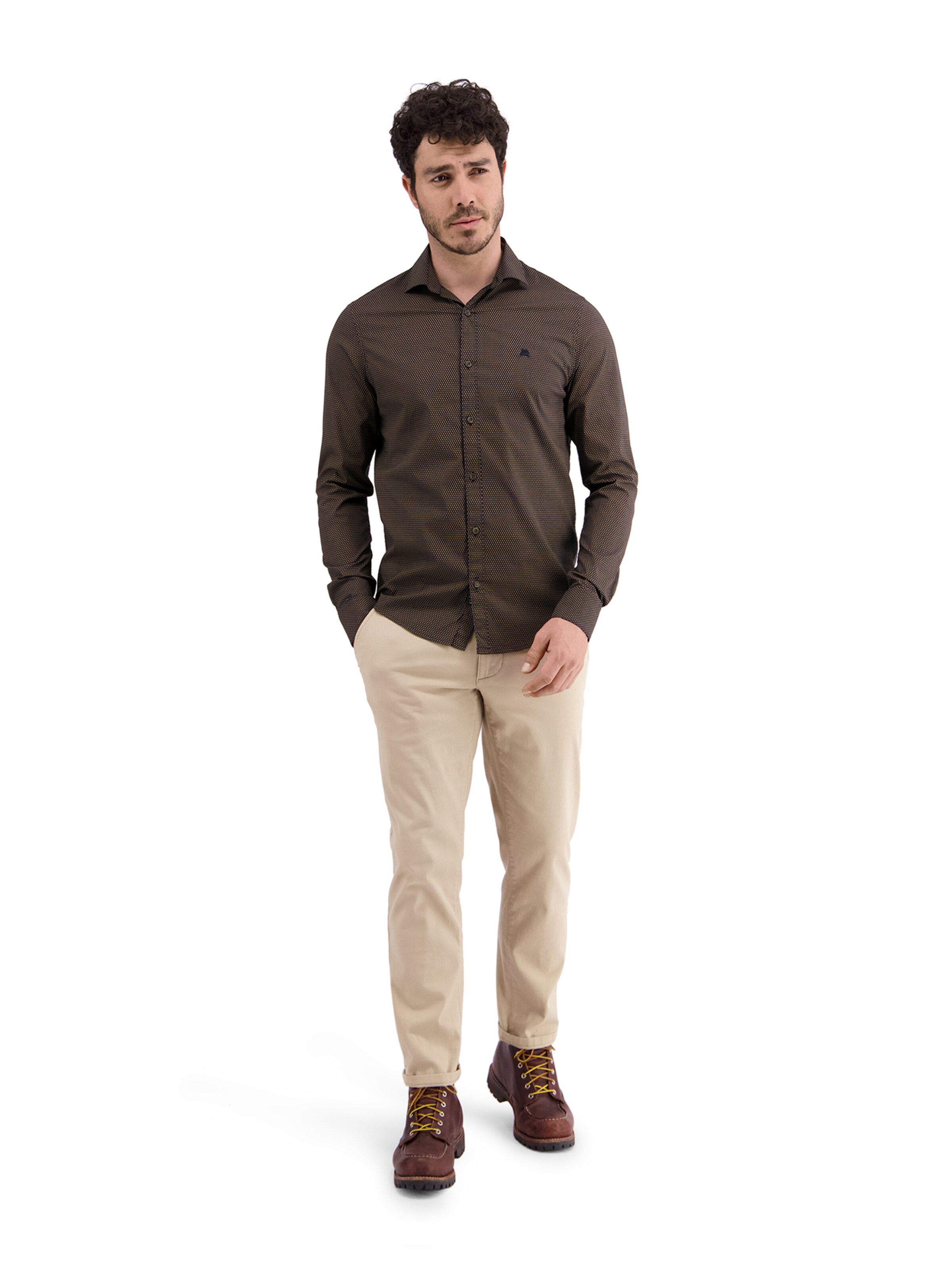 LERROS Regular Fit Hemd in Braun