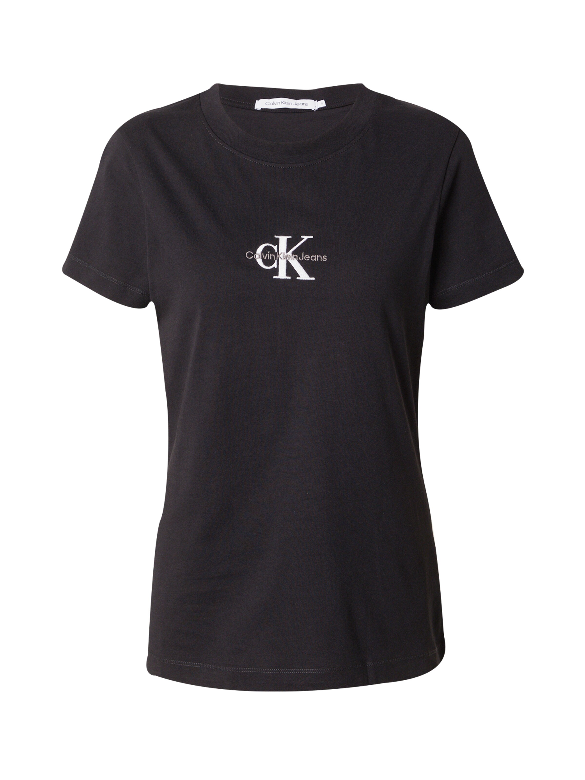 Calvin Klein Jeans Štandardný strih Tričko - Čierna: predná strana