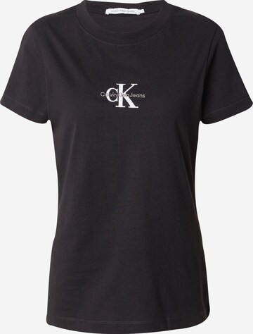 Regular T-shirt Calvin Klein Jeans en noir : devant