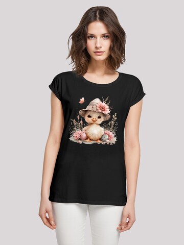 T-shirt 'Süßes Oster Küken mit Hut' F4NT4STIC en noir : devant