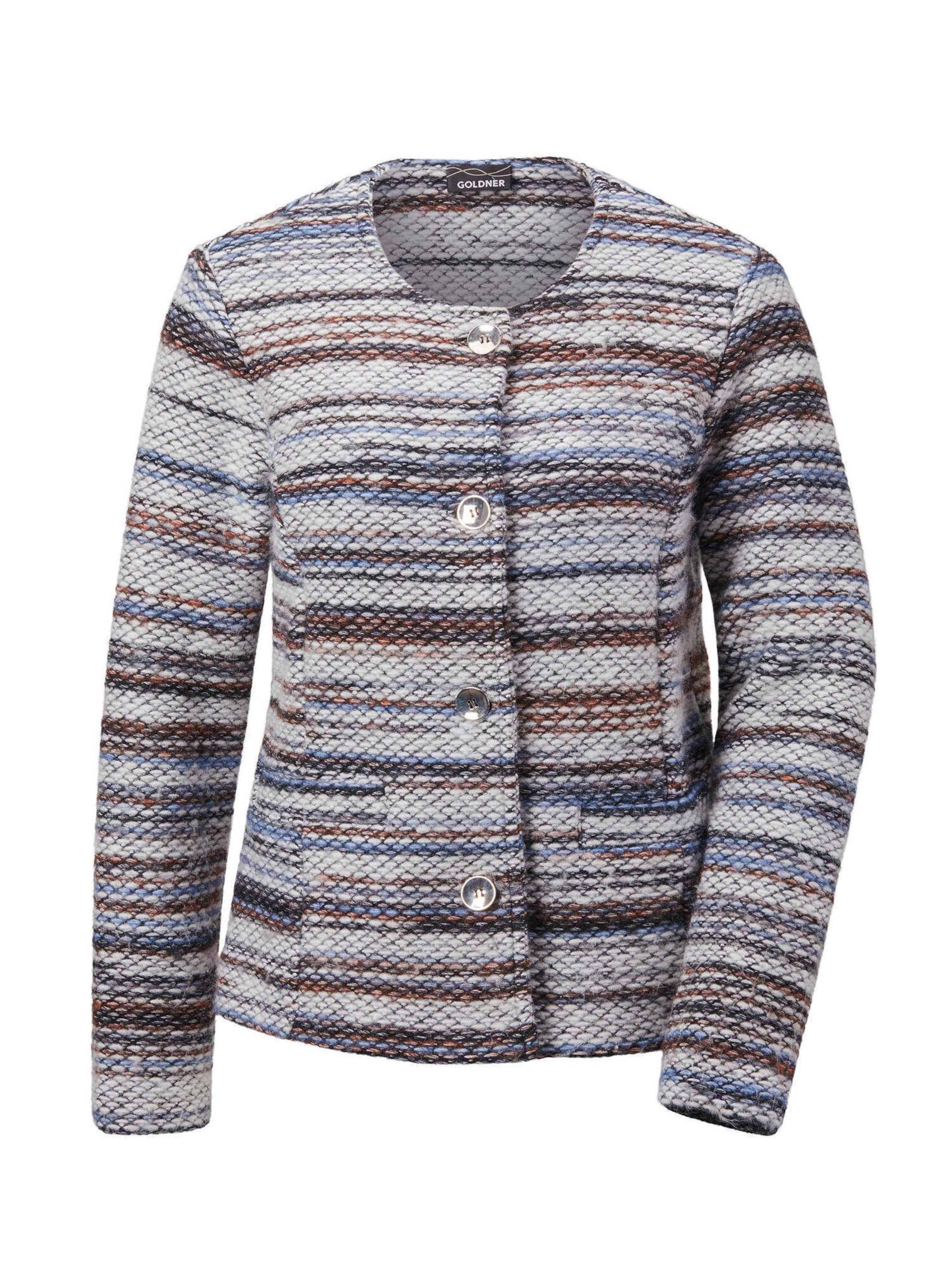 Goldner Blazer in Blau: Vorderseite