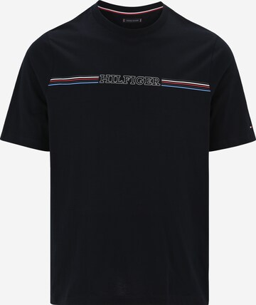 Tommy Hilfiger Big & Tall T-Shirt in Schwarz: predná strana