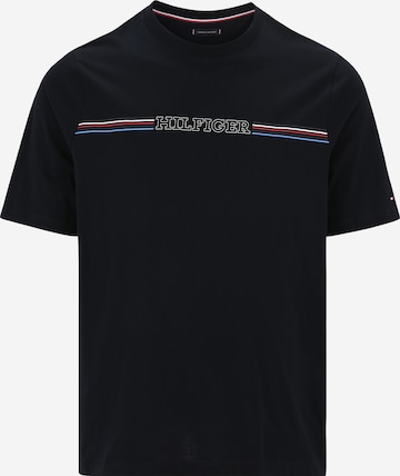 Maglietta di Tommy Hilfiger Big & Tall in nero: frontale