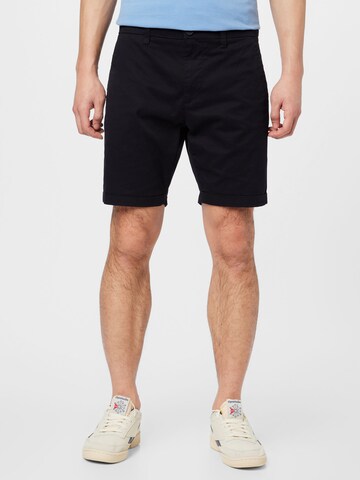 KnowledgeCotton Apparel Regular Shorts 'CHUCK' (GOTS) in Schwarz: predná strana