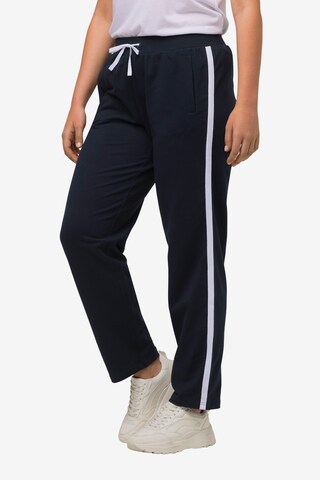 Ulla Popken Loosefit Broek in Blauw: voorkant