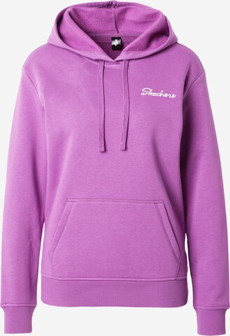 SKECHERS Sportief sweatshirt in Lila: voorkant