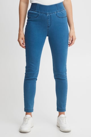 Fransa Skinny Leggings in Blue: front