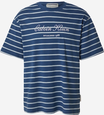 Calvin Klein Jeans Тениска в синьо: отпред