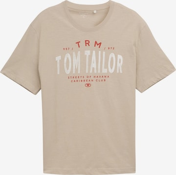 TOM TAILOR Men + T-Shirt in Braun: Vorderseite