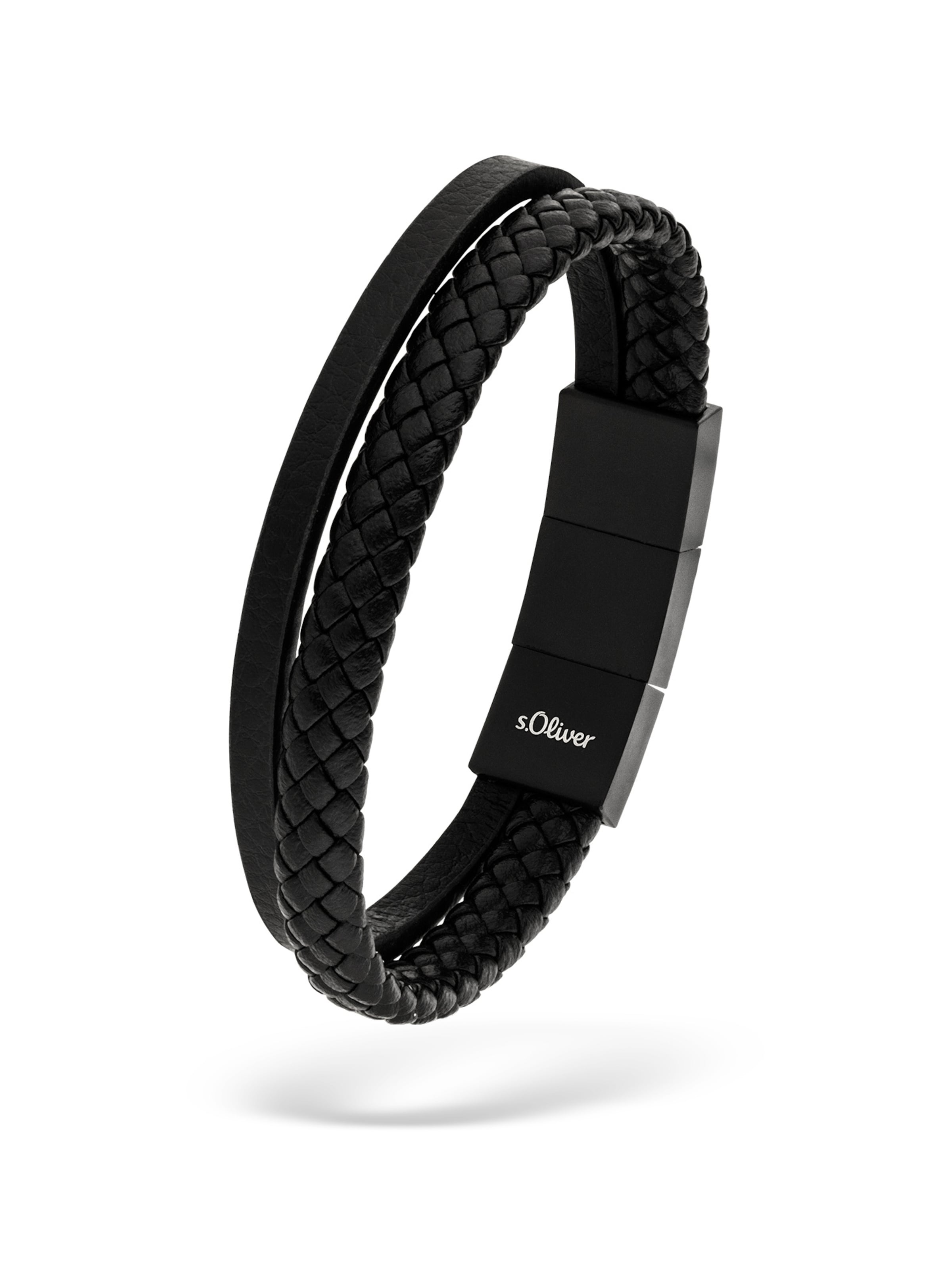 s.Oliver Bracelet in Schwarz: Vorderseite