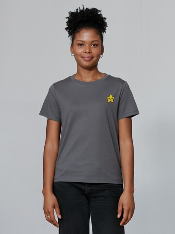Watapparel Shirt 'Unbesiegbar' in Grijs: voorkant