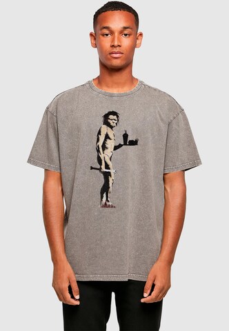 Merchcode Shirt 'Brandalised' in Grijs: voorkant