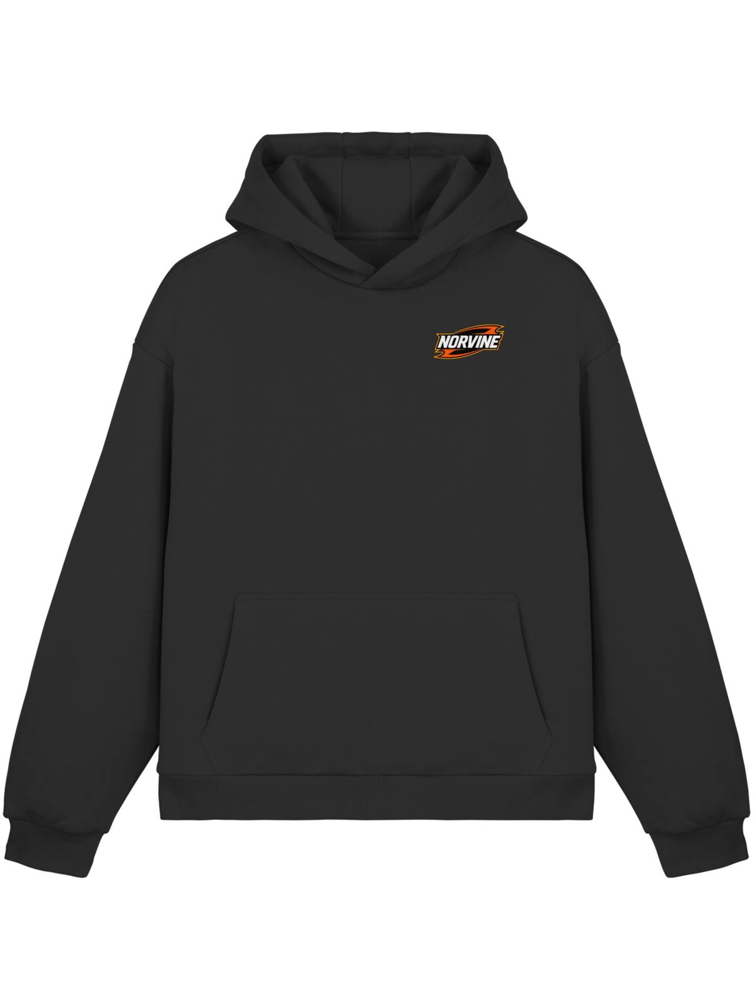 Norvine Collegepaita 'Norvine Overdrive Hoodie - Fluffy Boxcut Hoodie' värissä musta