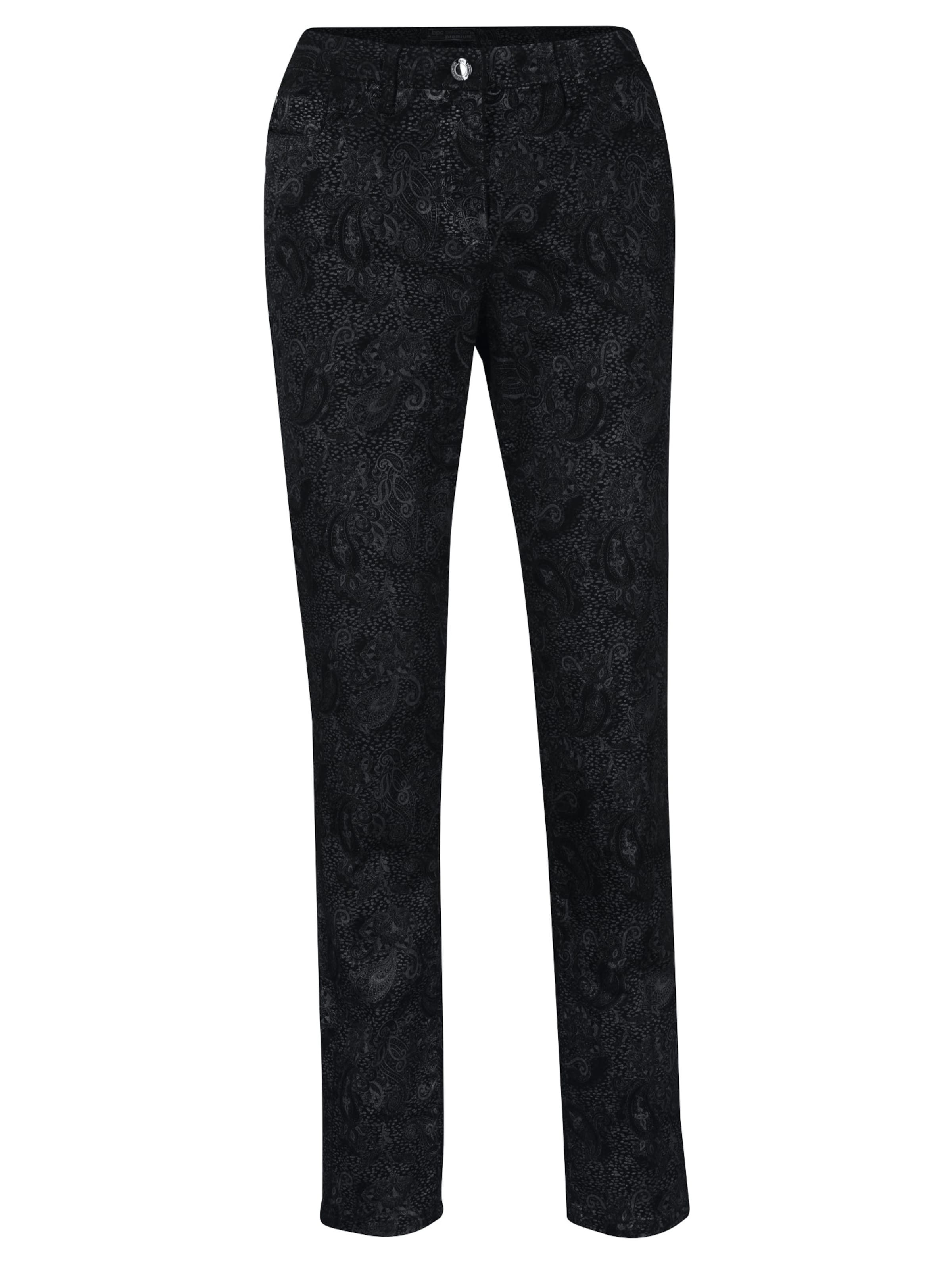 bonprix Slimfit Broek in Zwart: voorkant