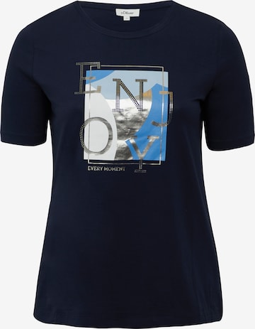 s.Oliver Red Label Plus Shirt in Blue: front