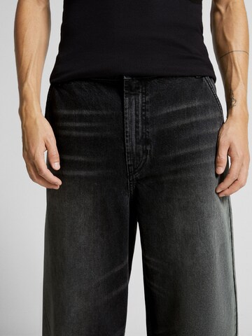 Bershka Wide leg Jeans in Zwart