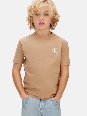 Calvin Klein Kids - Camiseta 'MONOGRAM TOP' en marrón: frente