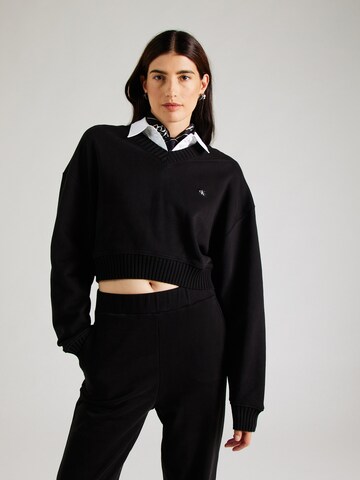 Calvin Klein Jeans Sweatshirt in Black: front