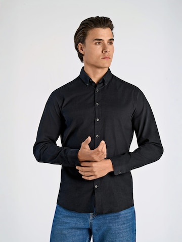 Lindbergh Regular fit Overhemd in Zwart