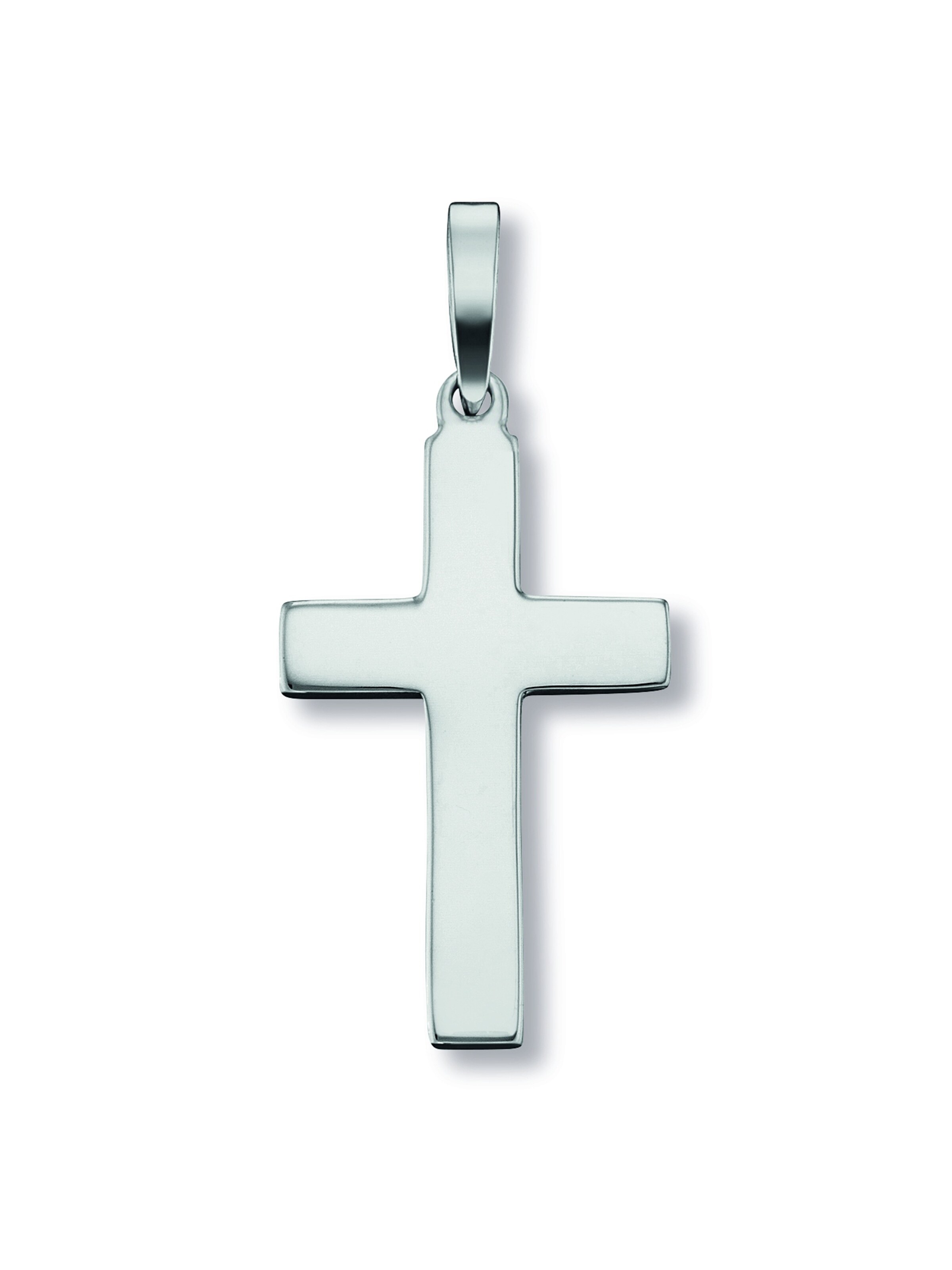 ONE ELEMENT Anhänger 'Kreuz' in Silber: Vorderseite