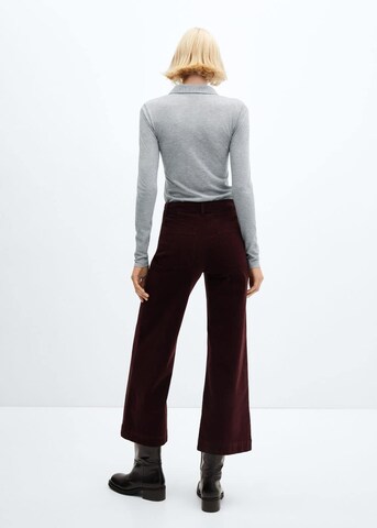 MANGO Wide leg Pants 'CATHERIP' in Red