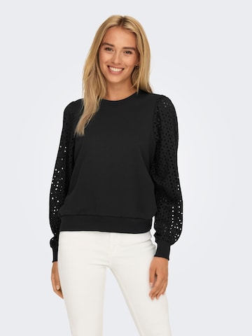 ONLYSweater majica 'DONNA' - crna boja: prednji dio