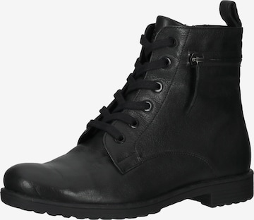 ARA Lace-Up Ankle Boots in Black: front