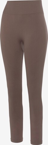 LASCANA - Skinny Leggings en marrón