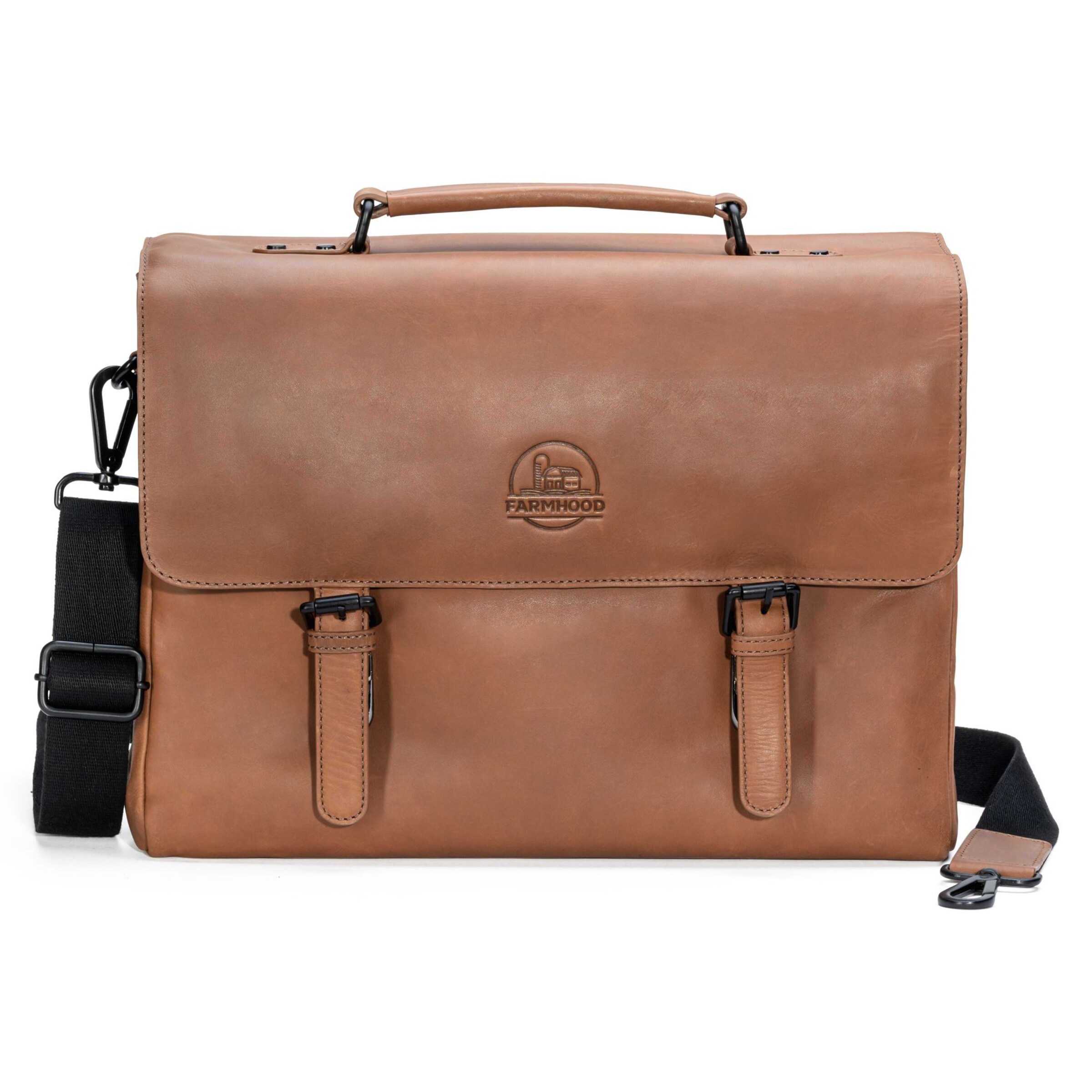 Porte-documents Farmhood en marron : devant