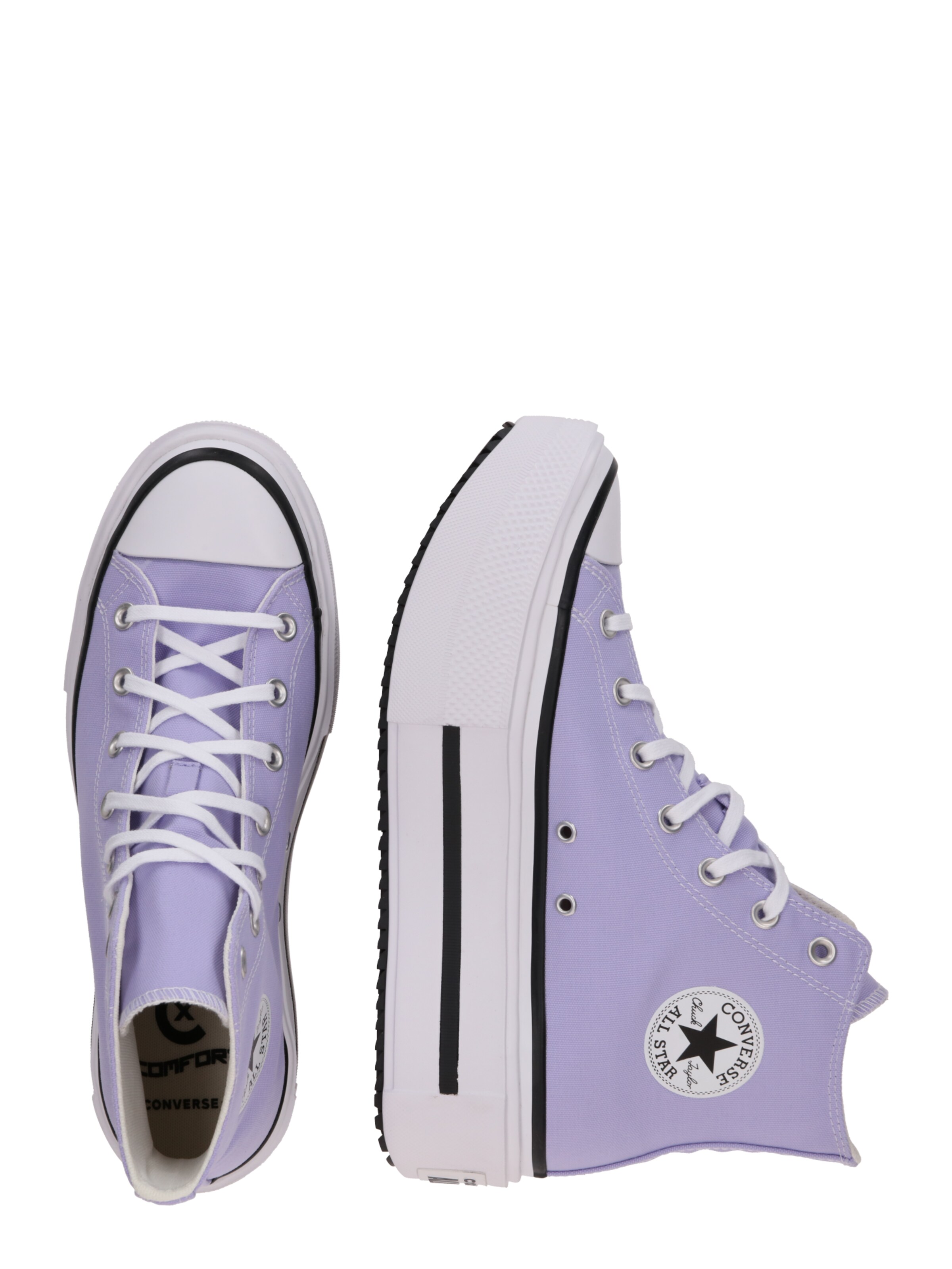 CONVERSE Sneakers hoog 'CTAS LIFT DOUBLE STACK' in Lila | ABOUT YOU