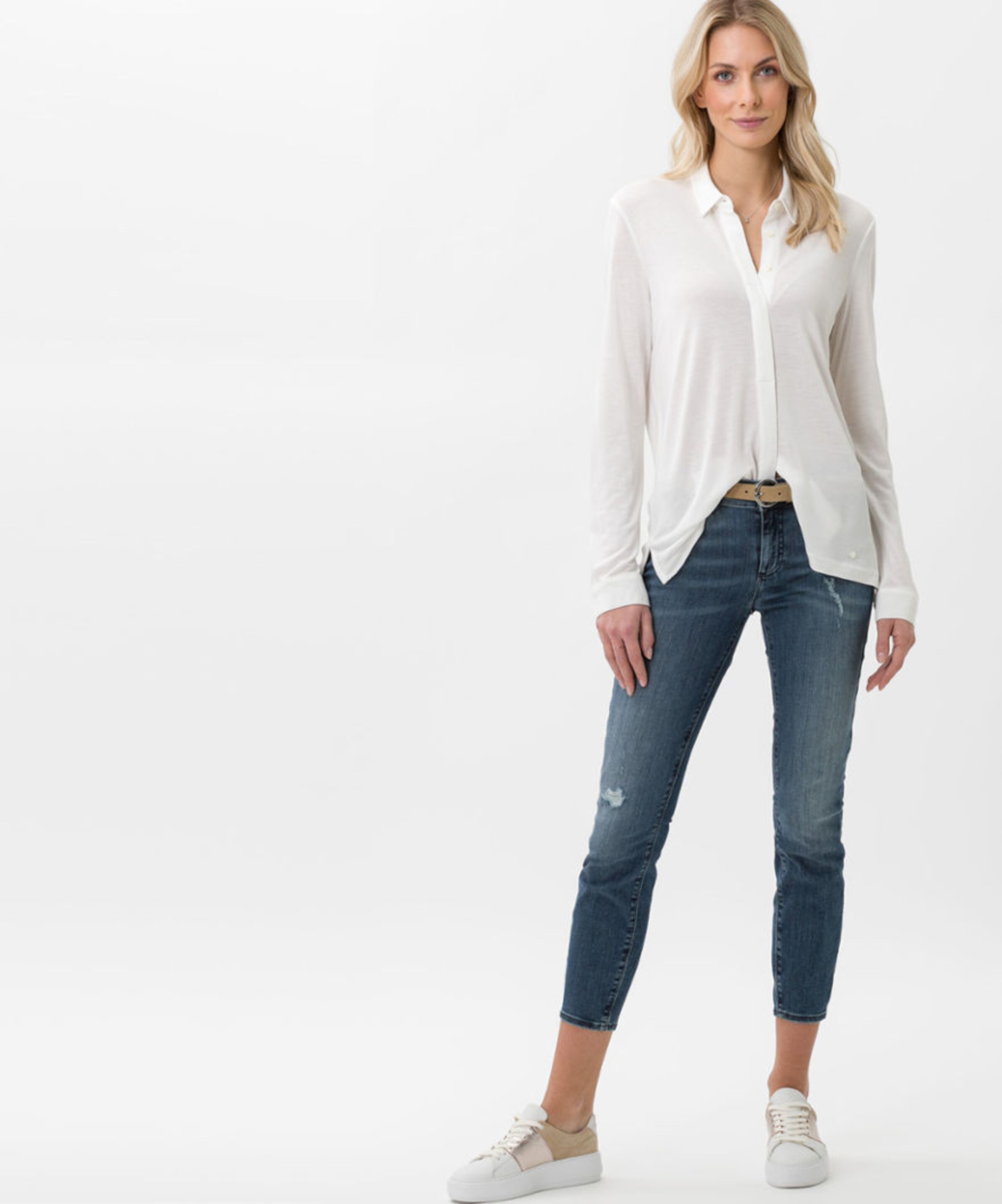 Frauen Große Größen Brax feel good Bluse 'CELINA' in Offwhite - BM93767 Frauen Große Größen Brax feel good Bluse 'CELINA' in Offwhite - BM93767