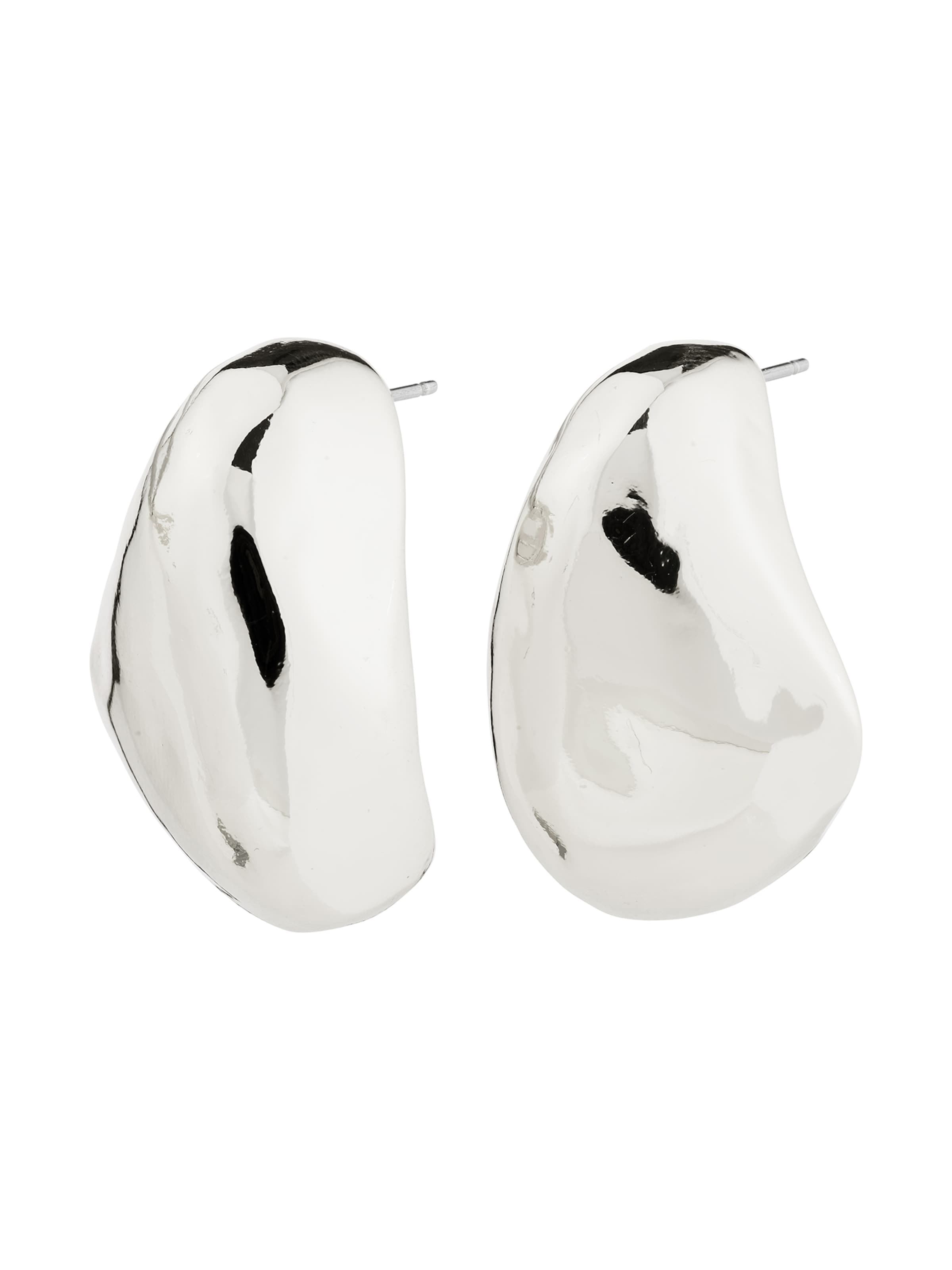 Pilgrim Náušnice ' Dune ' - Strieborná: predná strana