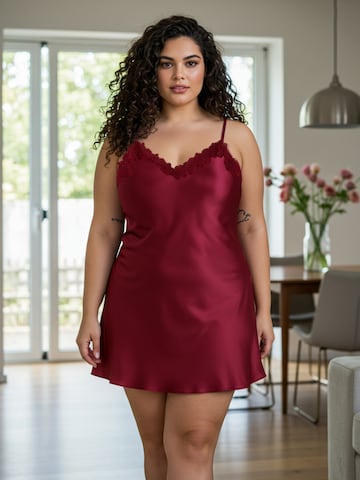 Déshabillé Trendyol Curve en rouge : devant