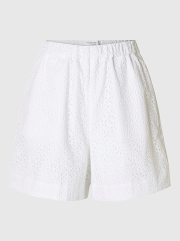 SELECTED FEMME Loose fit Pants in White: front
