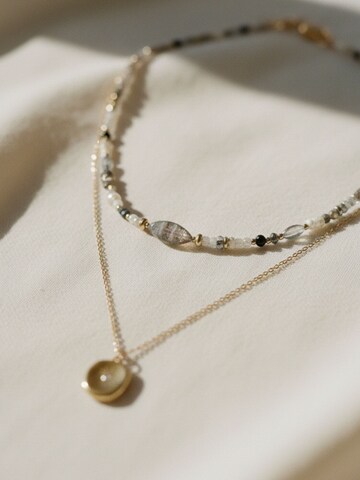 Nemomatheo Necklace 'Mystic Leaf' in Beige