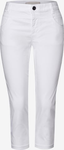 STREET ONE Slim fit Pants in White: front