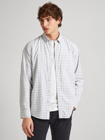 Pepe Jeans Regular fit Button Up Shirt 'Paul' in White: front