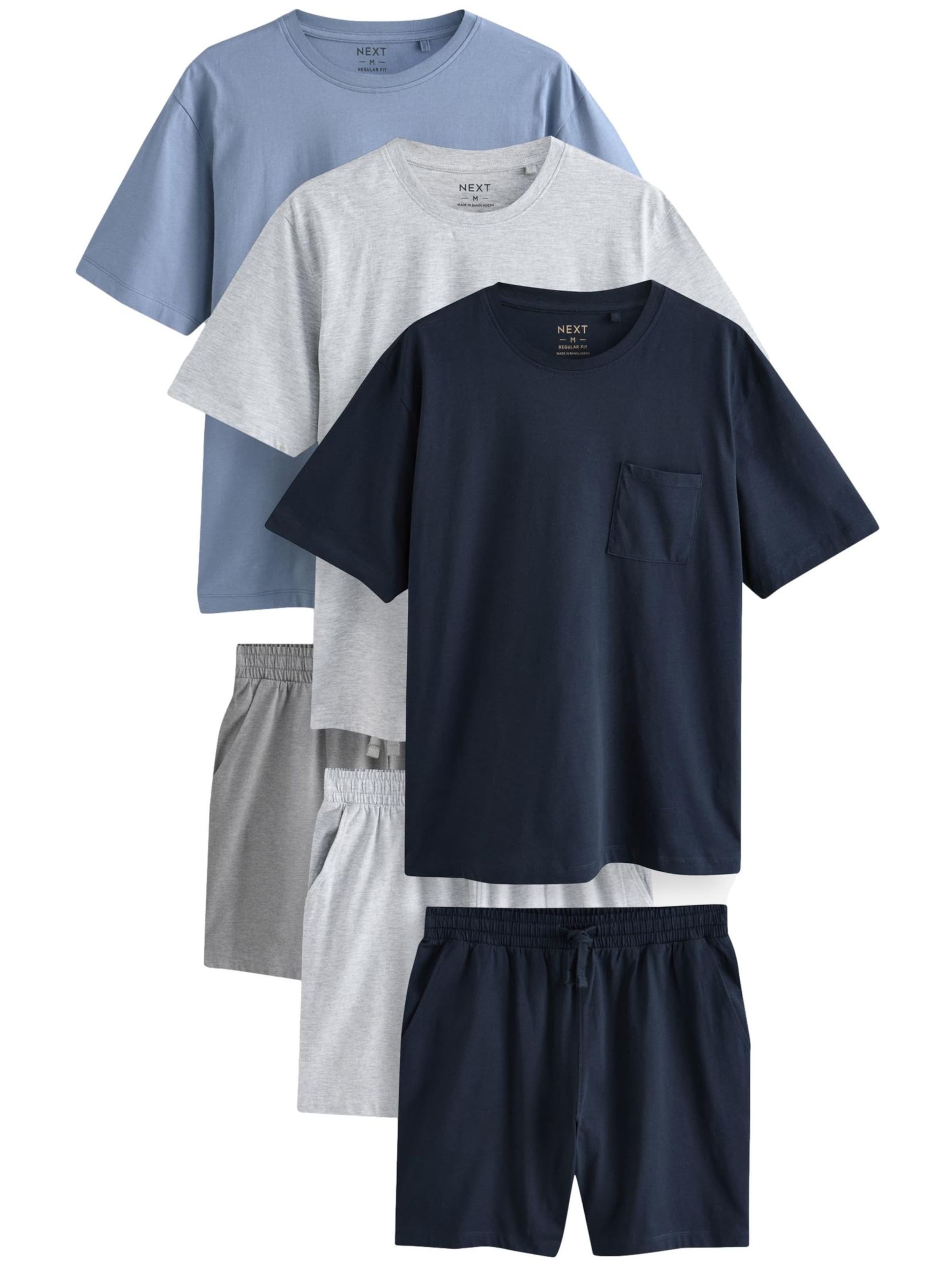 Pijama scurtă de la Next pe albastru: față