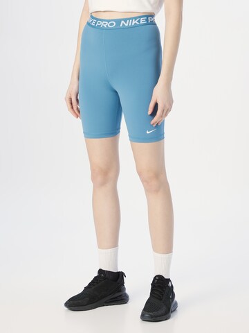 NIKE Skinny Workout Pants 'Pro 365' in Blue: front