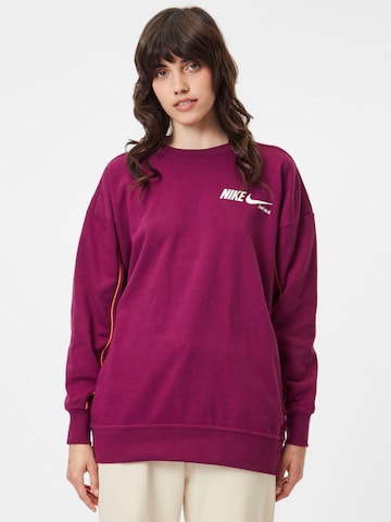 NIKE Sportief sweatshirt in Roze: voorkant