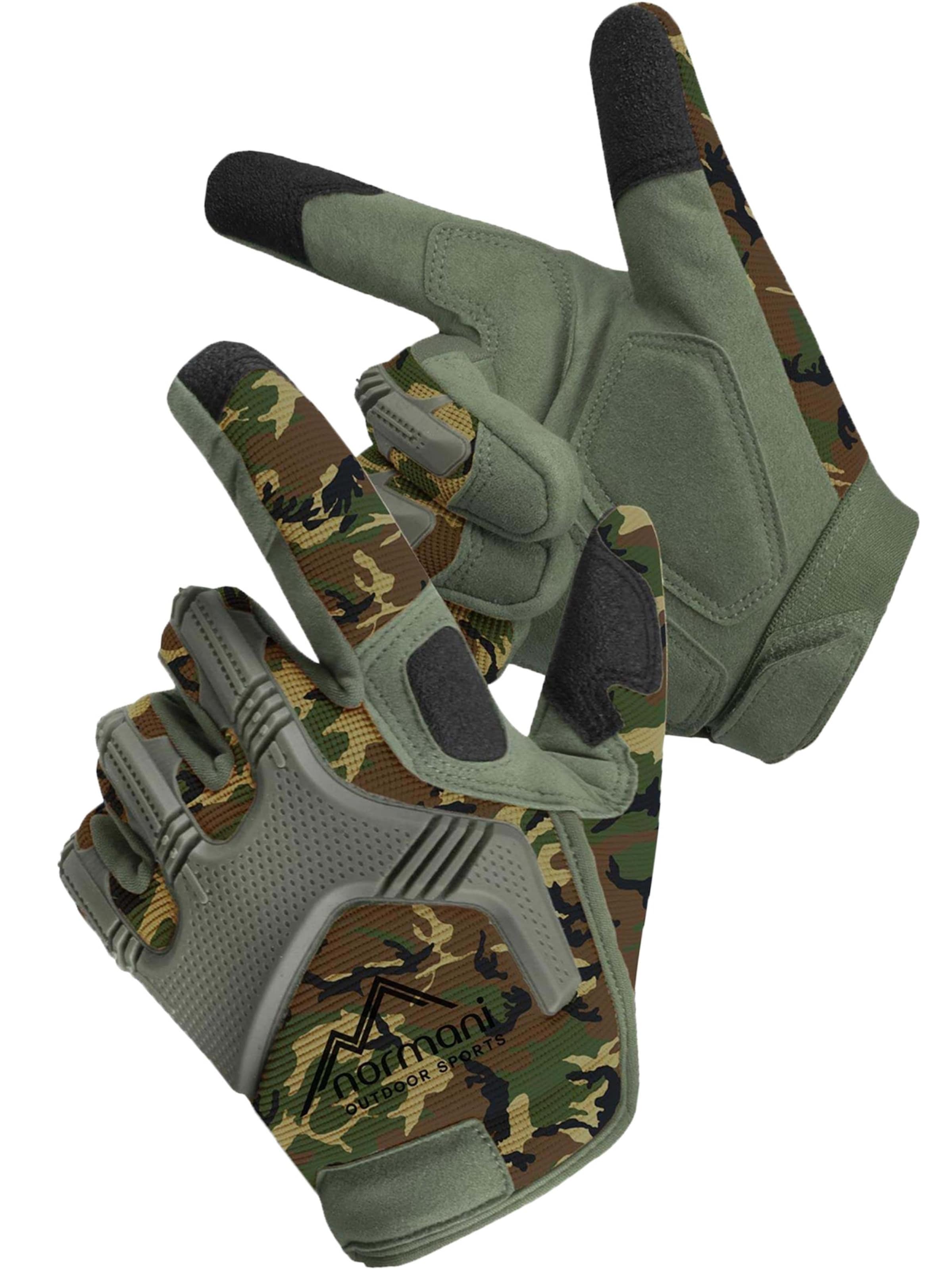 normani Fingerhandschuhe 'Army' in Grün: Vorderseite