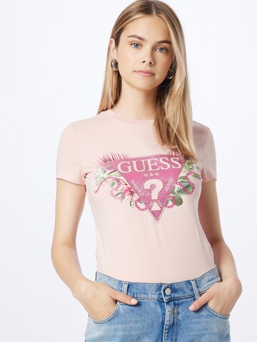 GUESS T-Shirt 'Floria in Pink: predná strana