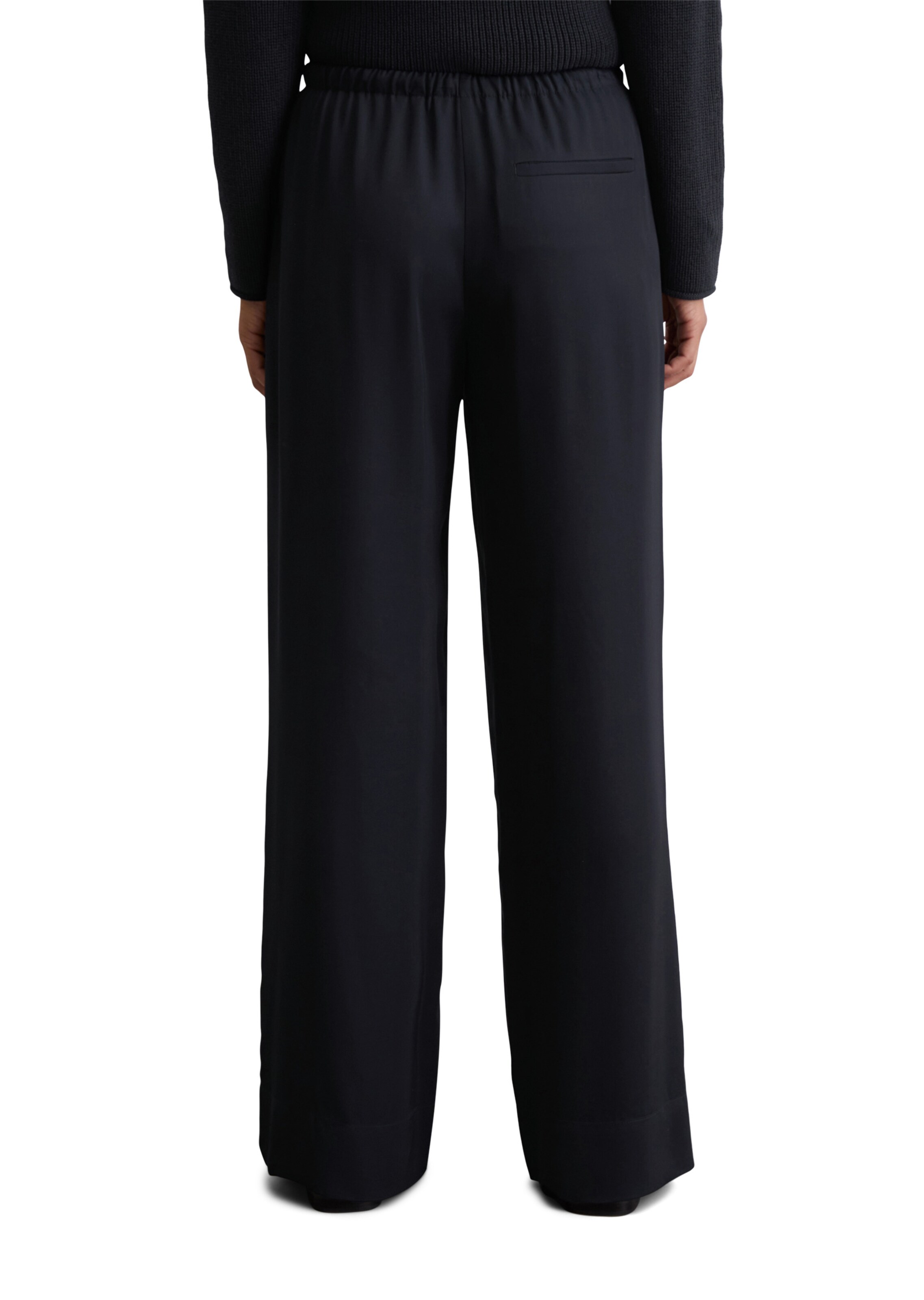 Marc O'Polo Wide leg Broek in Blauw