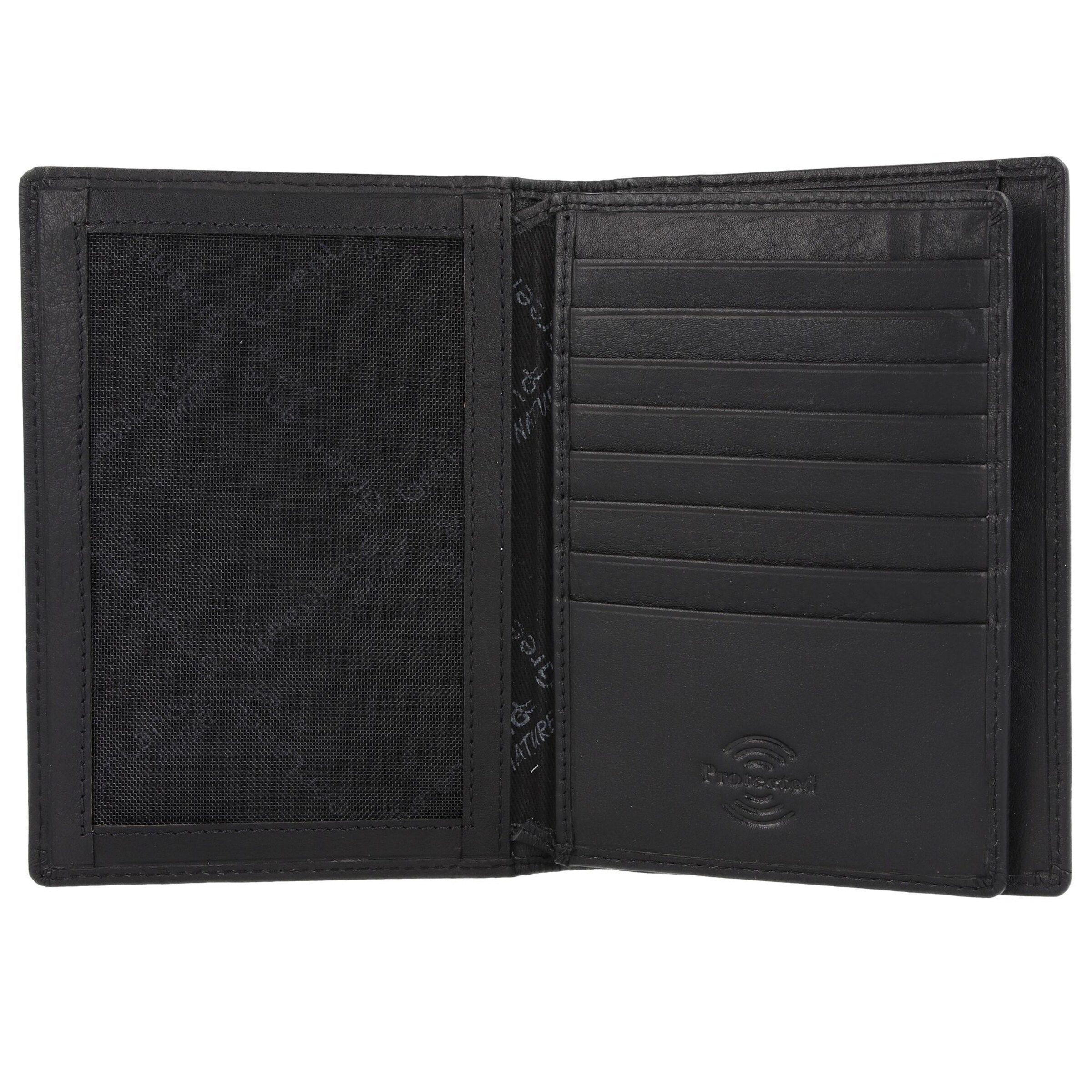 Greenland Nature Wallet 'Black Nappa' in Black