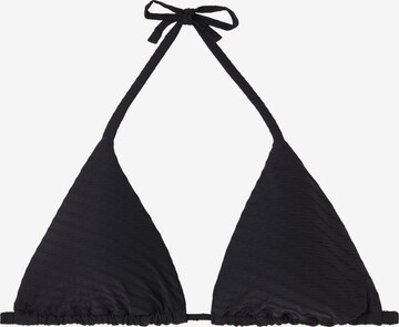 CALZEDONIA Triangle Bikini Top 'BLACK WAVES' in Black: front