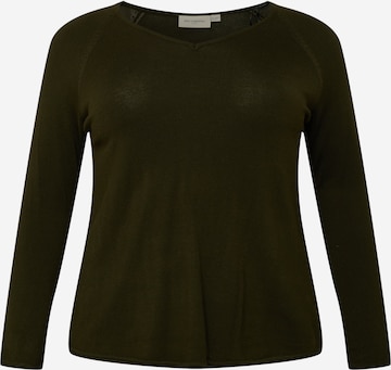 ONLY Carmakoma Sweater in Green: front