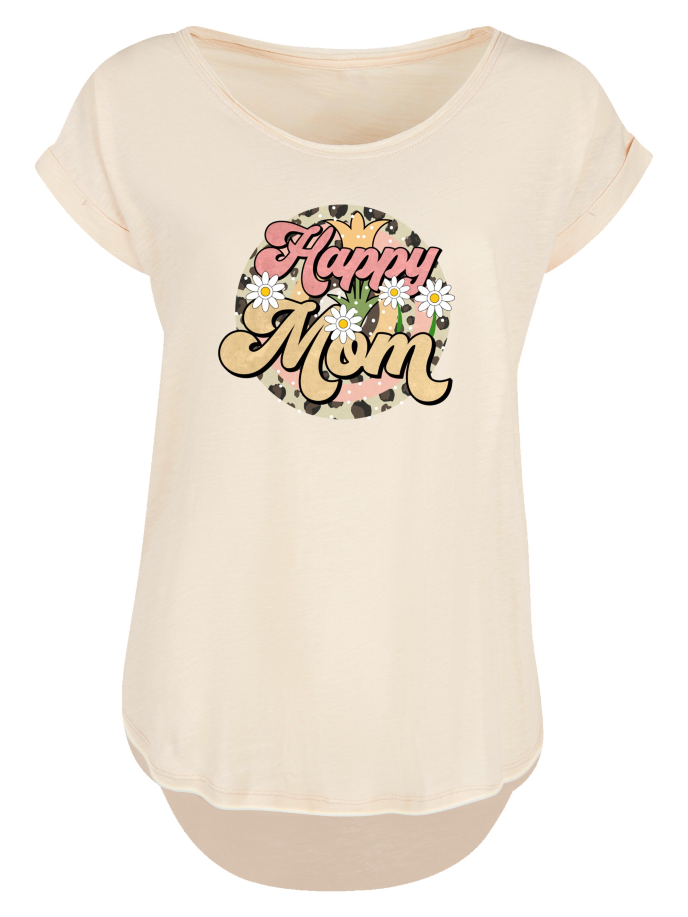 T-shirt 'Mothers Day Floral Design Happy Mom Motherhood Appreciation' F4NT4STIC en beige : devant